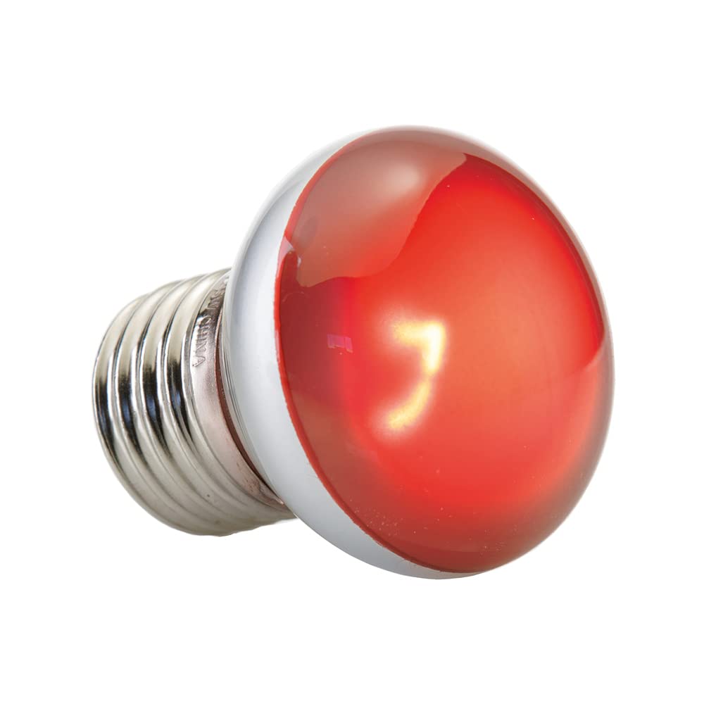 GEX EXOTERRA Heat Glow Nano PT2143 Infrared Spot Red for Lizards and Other Day and Night Use Lamp, 25W, Light, Insects,
