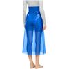 Gonna Trasparente da Donna in PVC Vita Alta Chiusura con Bottoni Bodycon Tubolare Midi Gonna Copricostume Rave Cosplay