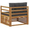 Outdoor Sofa Set Solid Acacia Wood and Polyester
