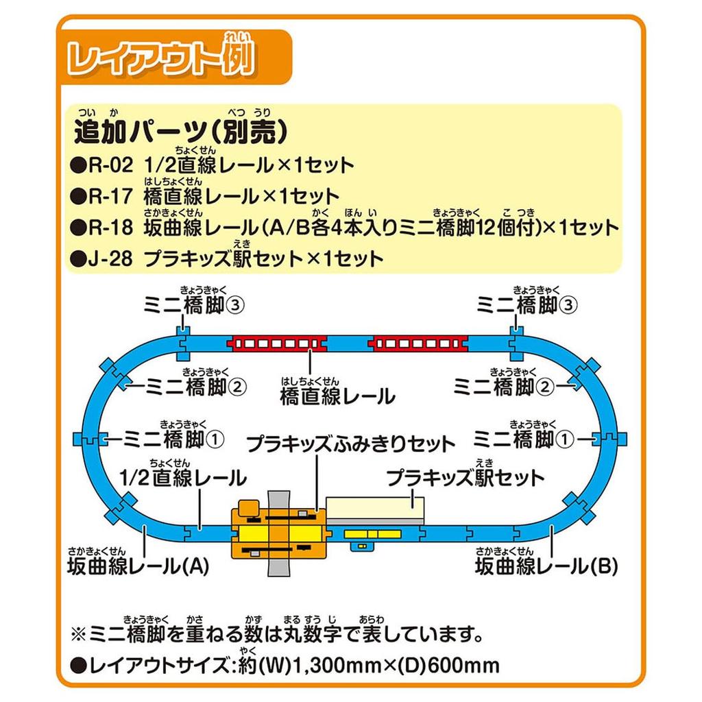 TAKARA TOMY Plarail Plakids Railway Crossing Set Train Toy for Ages 3 and Up J-27