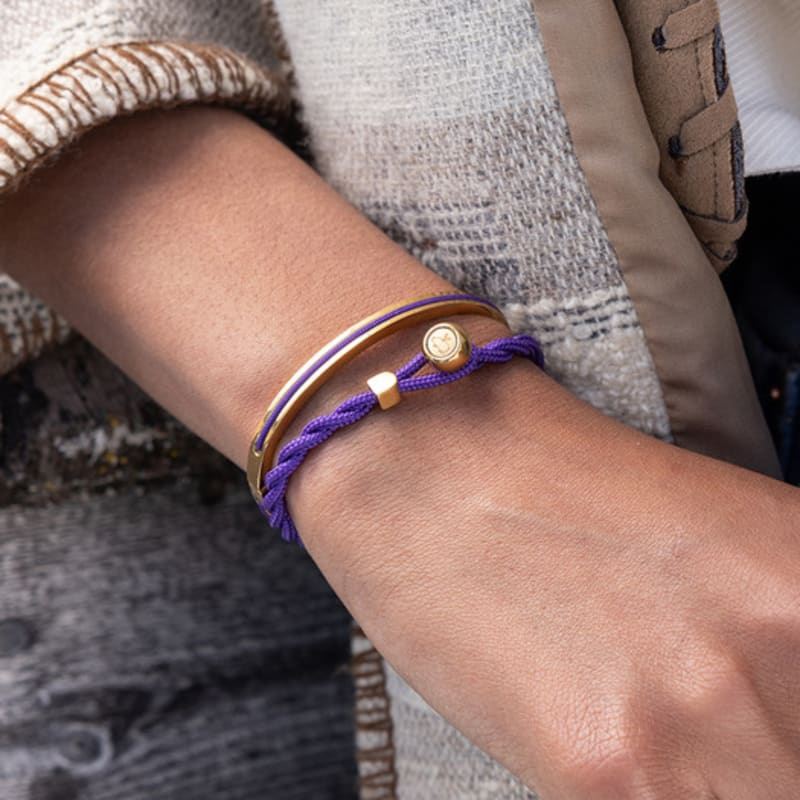PIG & HEN (Women's) Easy Ed Bracelet - Royal Purple X Gold