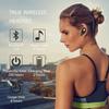 Bluetooth Headset, V5.0 Ultralight Wireless Headphone Cell Phone Earpiece with Mic Headsetcase,Volume Control, Handsfree Earbud,Compatible with