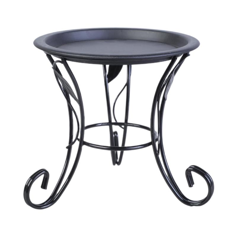 Маленькая настольная подставка для растений Держатель для цветочного горшка из железа Компактные дизайны Стойка для цветочного горшка для небольшого растения в офисе или дома чёрный 1160₽