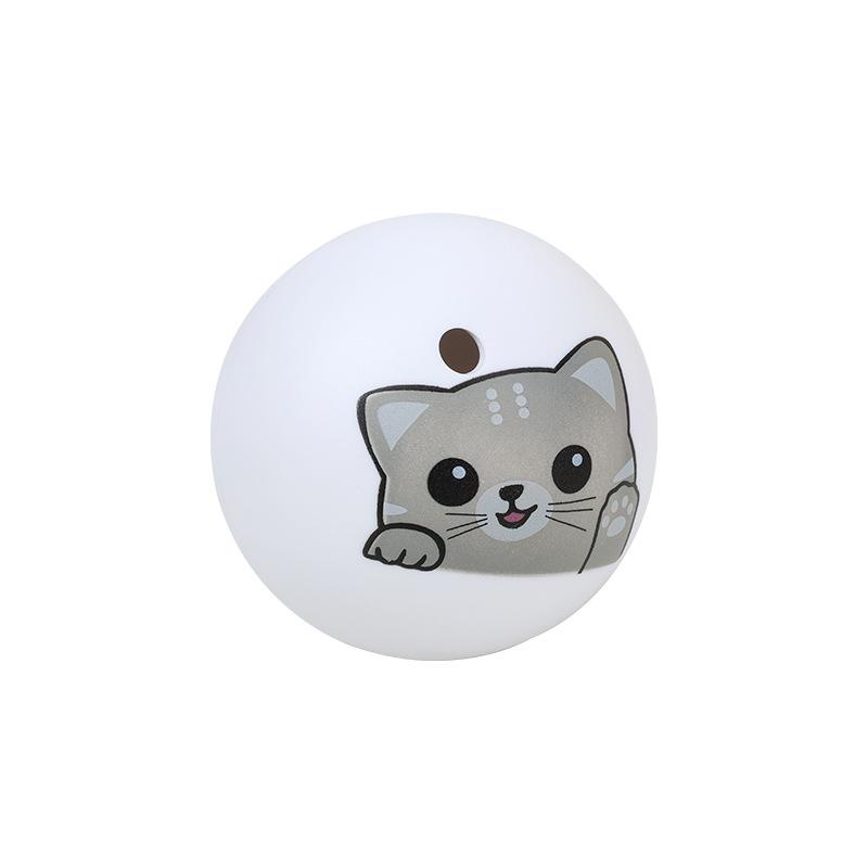 

Cat Toy Ball with Catnip Squeaky Interactive Self Play Boredom Relief Chew Throw Toy for Kittens белый