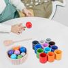 Regenbogenball in Bechern Montessori Spielzeug Farben zuordnen Entwicklung Motorik Pädagogisch