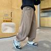 Boys' Autumn/Winter 2025 Fleece-Lined Corduroy Sports Pants, Medium/Large