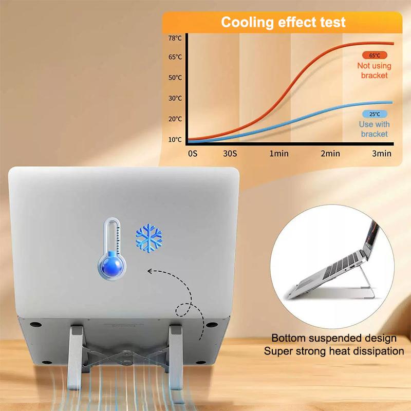 Metal Foldable Laptop Stand Portable Notebook Bracket Support Tablet Stand Heat Dissipation Heightening Rack Laptop Holder