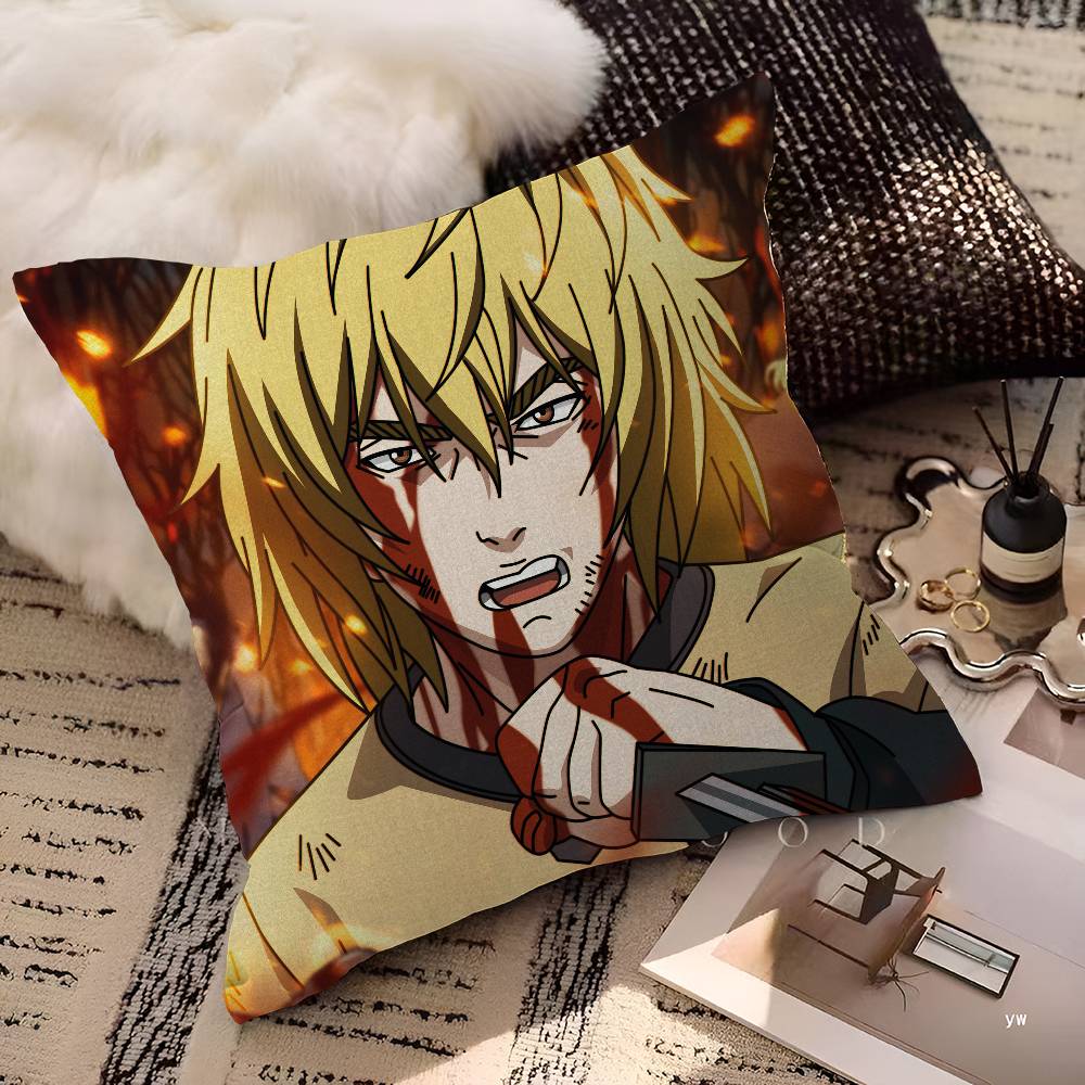 VVinland SSagaS Anime Pillow Gift Home Office Decoration Pillow Bedroom Sofa Car Cushion CoverPillow Case