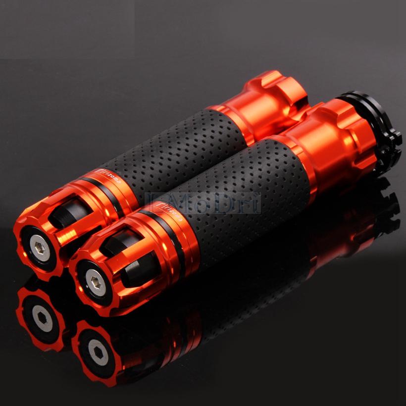 Motorcycle 7/8" 22MM Handlebar Grips Universal Handle Bar End Skid Hand Grip CNC