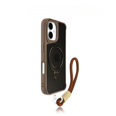 Luxury Magnetic for Magsafe Bracket Stand Phone Case for iPhone 15 13 16 Pro Max 12 14 Plus Folding Stand Shockproof Back Cover