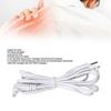 5pcs Replacement Electrode Wires 2.35mm 2 Pin Connector Electrodes Lead Wire for TENS Massager White