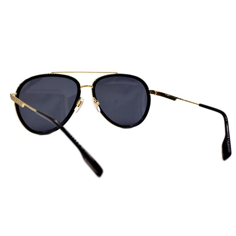 Burberry Modern Aviator Polarized Sunglasses Plate Plus Metal Aviator Sunglasses Men's