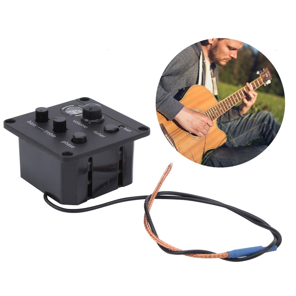 Acoustic Guitar Pickup Onboard Preamps Equalizer EQ Glued to Sound Hole Instrument Accessories