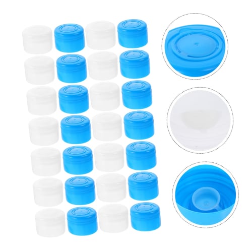 OUNONA 40-Piece 5 Gallon Water Bottle Caps, Reusable Water Jug Lids, Replacement Water Jug Lids for Portable Water Bottles, Bucket Lids, Reusable Jug