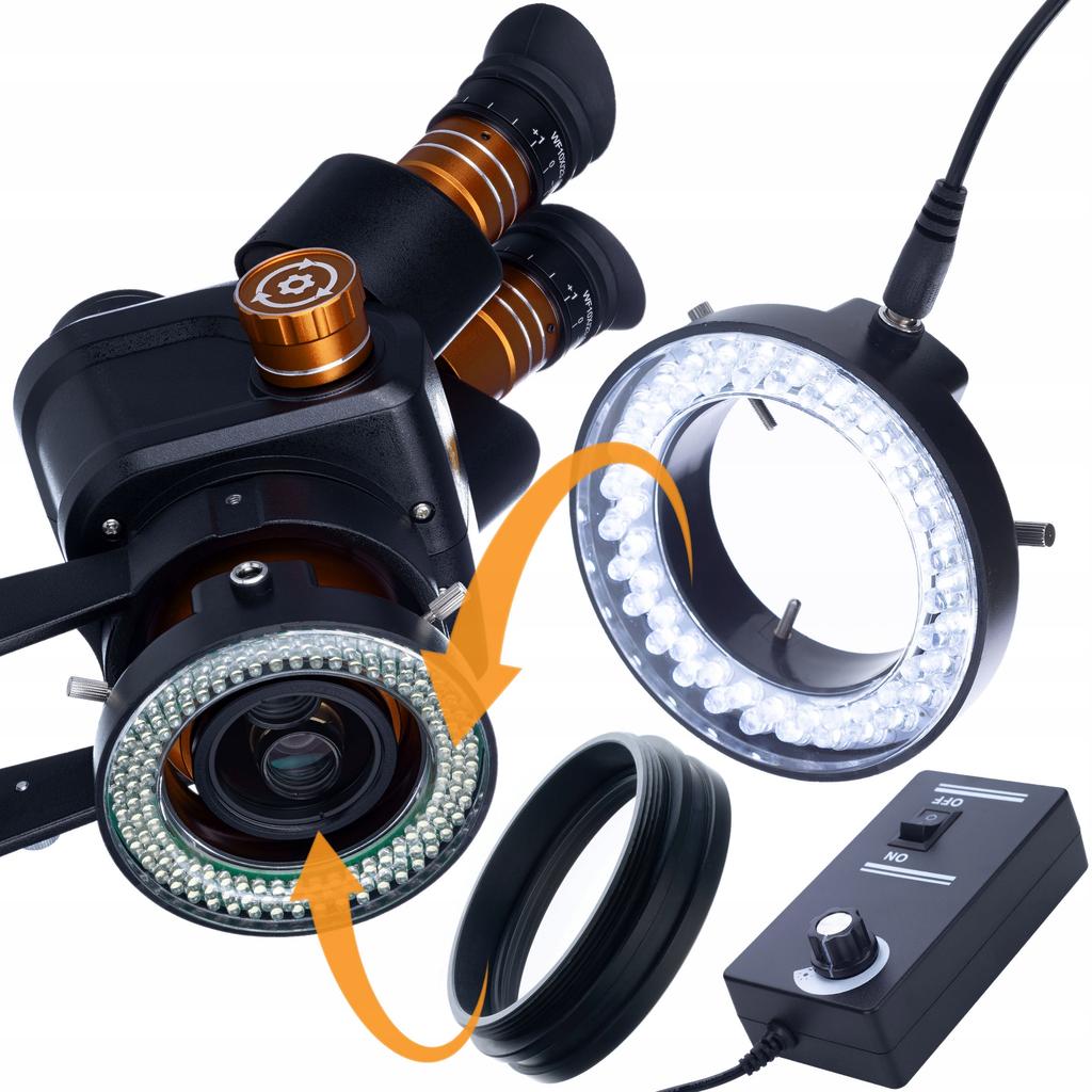 Rosfix Zestaw Mikroskopowy Haumea PRO Black Series z Kamerą Draco Blue PRO – Zoom 6,5–58x | Oświetlenie LED 56x | Do SMD, PCB, Edukacji