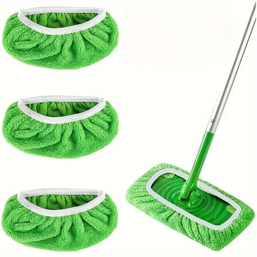 6Pcs Washable Swiffer Replace Mop Cloth Reusable Absorbent Microfiber Mop Cloth No Shedding Soft Mop Replacement Cloth