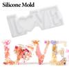 1 Pcs Heart Shape HOME LOVE Silicone Mould Letters Crystal Resin Mold DIY Crafts Casting MoldsHome Decoration Jewelry Making Tool