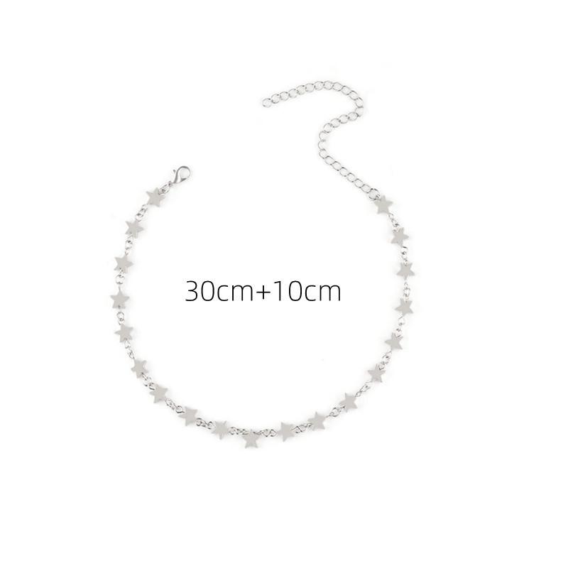 Fashion Personalized Street Shot Five-pointed Star Handmade Accessories Women, Versatile Alloy Star Necklace