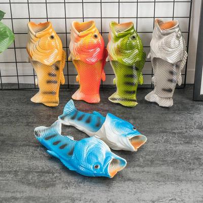Trendige Fisch-Hausschuhe für Herren: Lustige, Kreative, Rutschfeste, Modische Gesalzene Fisch Flip-Flops für den Außenbereich