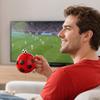 Soccer Ceramic Mug, 400ml Football Shaped Cup with Lid, Black White Hexagon Sports Drinkware for Home Office, Fan Gifts