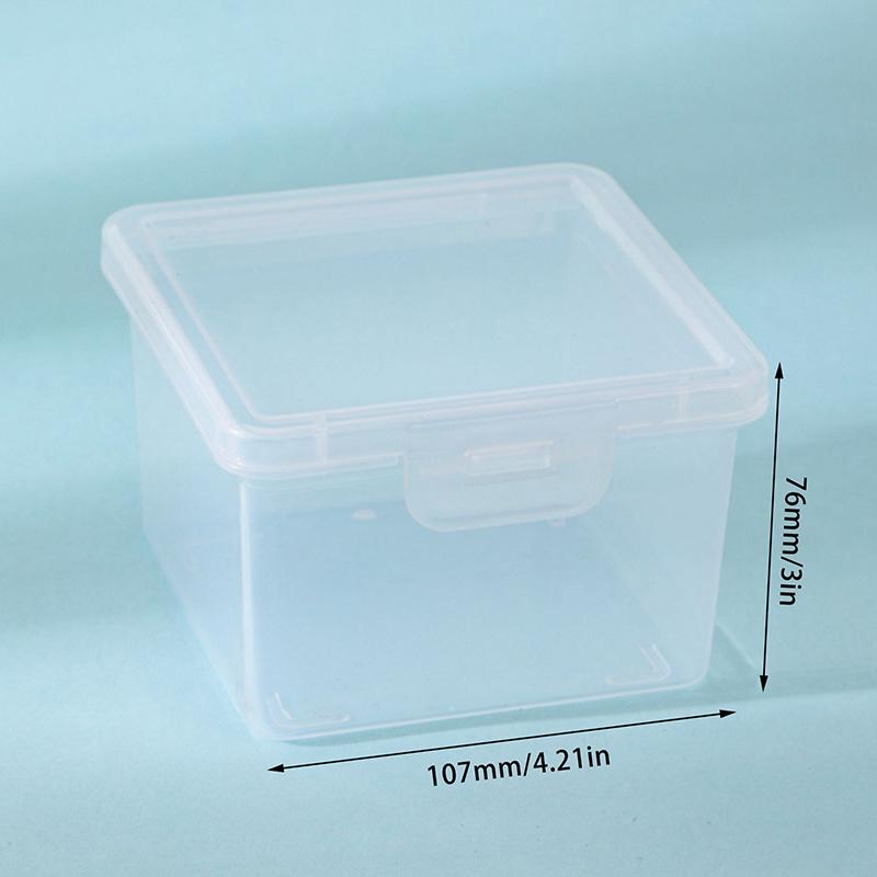 

Многоцелевой ящик для хранения Прямоугольная форма Пластиковый контейнер для хранения с крышкой Прозрачный контейнер для мелочей Хранение украшений Повязка на голову L