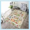 Tapis pour enfants - tyktzxy - street car univers animal - bleu vert gris - 80 cm - rectangulaire