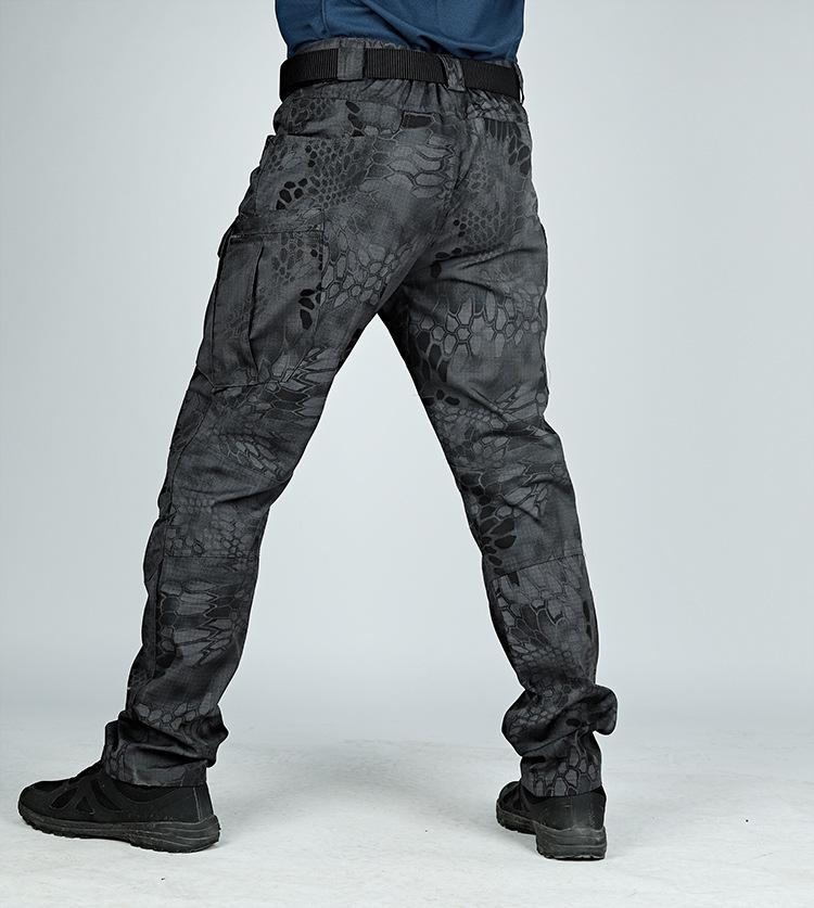 Pantalon Tactique Camouflage IX7 Multi-Poches pour Homme - Vêtement d'Extérieur Durable pour le Printemps et l'Été