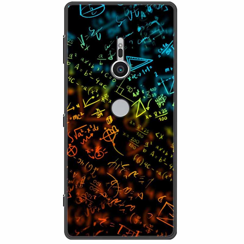 Cute Paint Cover For Sony Xperia XZ3 XZ2  XZ1 XA2 XA1 Ultra Plus Compact Premium Case Black Silicone TPU Coque Shockproof Capa