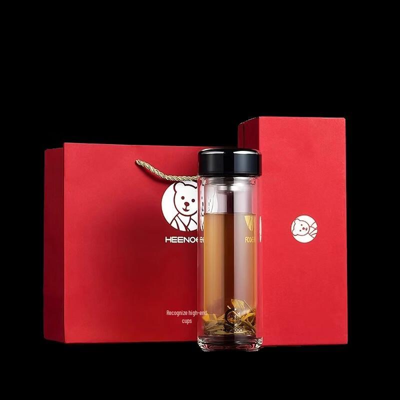 Xinuo XN-1937 Double-Layer Insulated Glass Tea Bottle