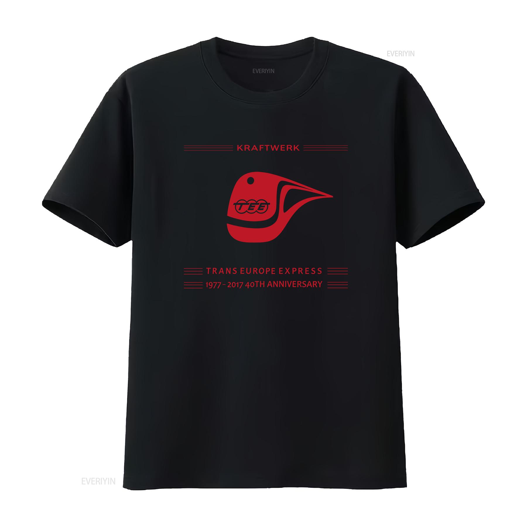 

Kraftwerk Trans Europe Express 40th Anniversary T Shirt Vintage Electronic Music Band vintage Washed Top For Everyday Wear Soft XL