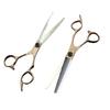 Rose Gold 7.0" Serrated Straight Shears - Gemstone Style Hairdressing & Pet Grooming Scissors