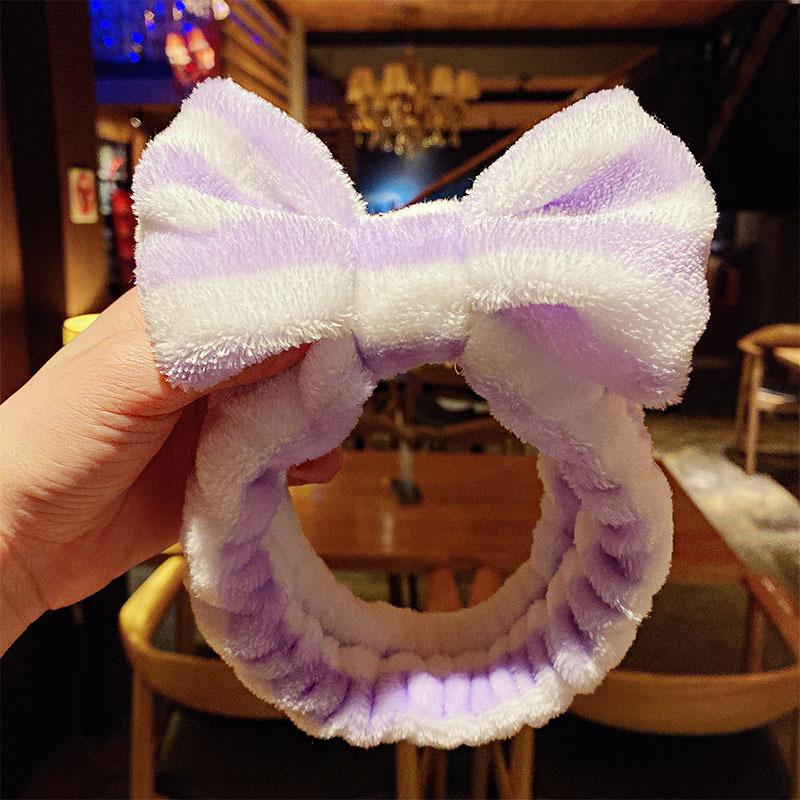 Wash Face Hair Holder Hairbands Soft Warm Coral Fleece Bow Animal Ears Headband For Women Girls Turban Fashion Hair Accessories