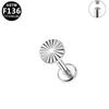 Titanium Heart Drop G23 Piercing Jewelry - Versatile Internal Thread Ear & Lip Stud