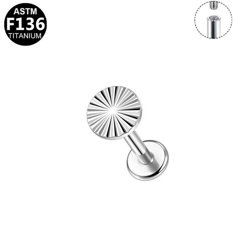 Titanium Heart Drop G23 Piercing Jewelry - Versatile Internal Thread Ear & Lip Stud