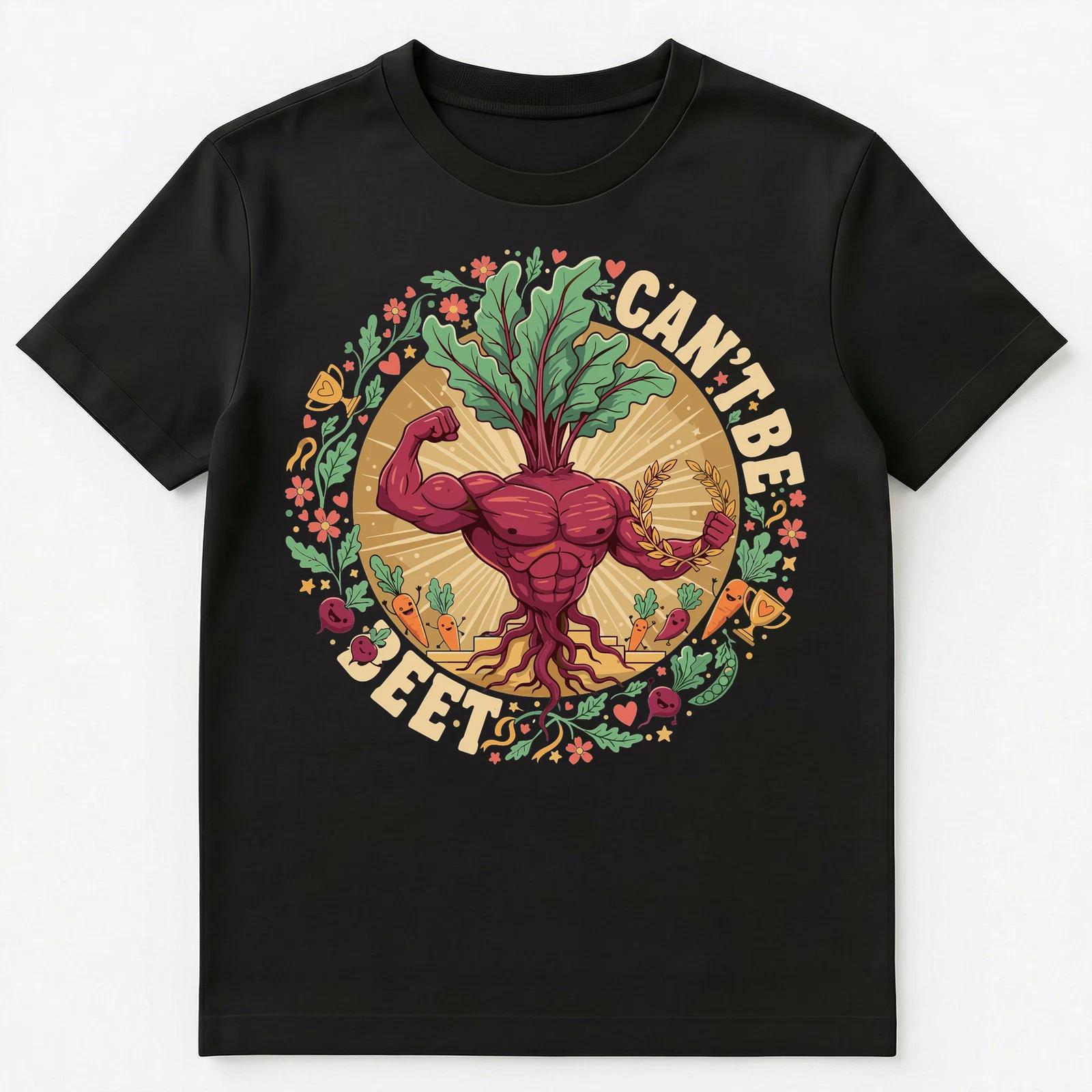 Cant Beet Motivational Veggie Pun Art Unisex T-Shirt L
