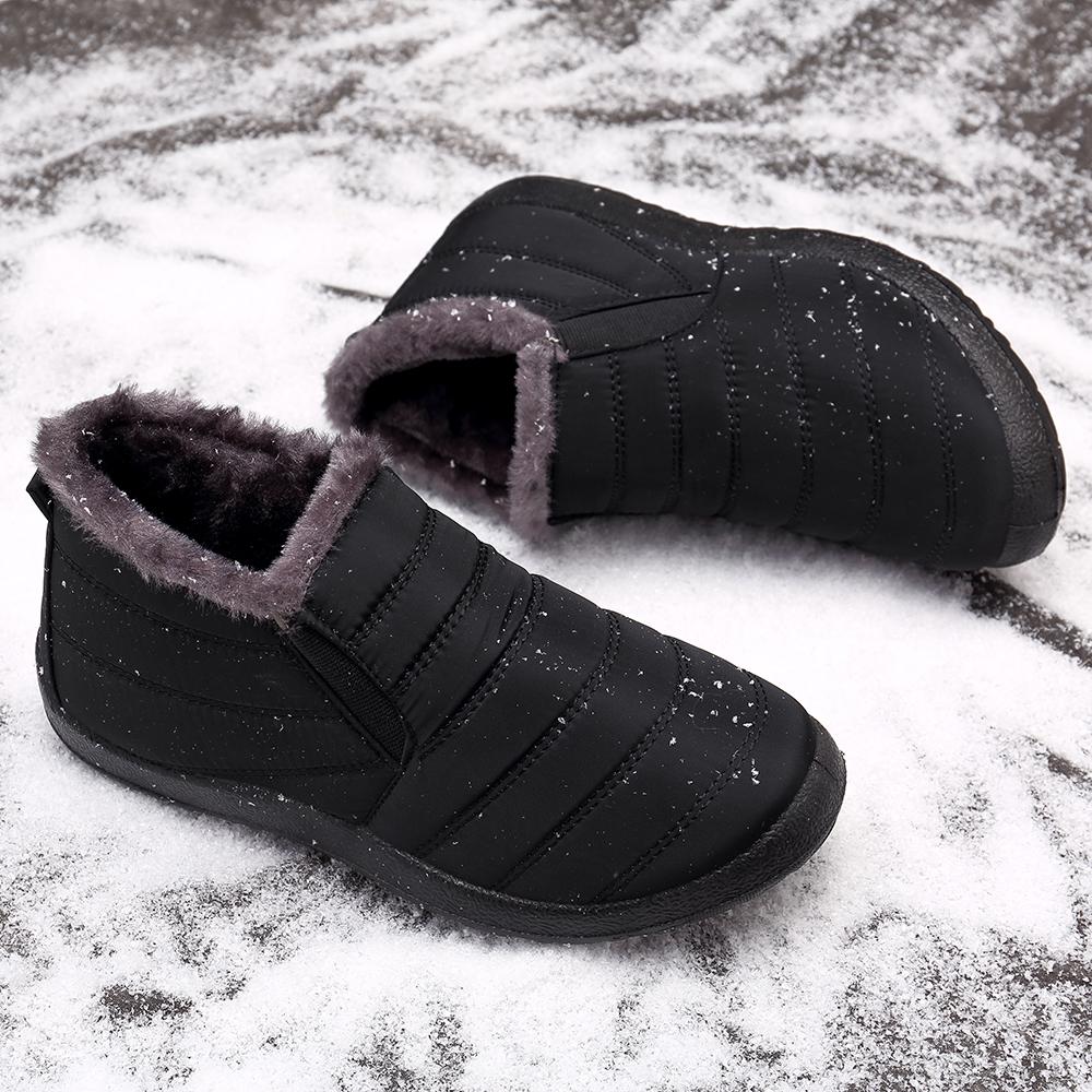 Comfortable Slip-resistant Stylish Lightweight Breathable Women's Shoes Women Waterproof Warm Fur Lining Casual Snow Slip On Ankle Boots Winter Shoes