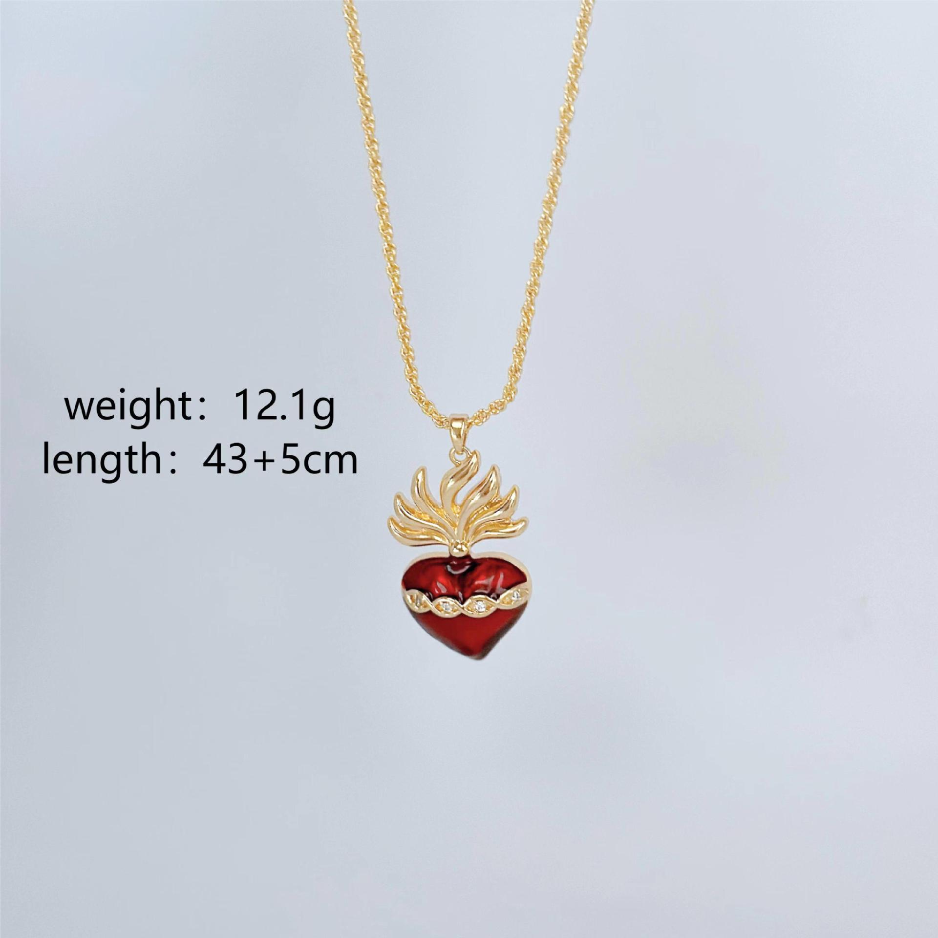 

Уличное бриллиантовое ожерелье Love, французское винтажное индивидуальное модное ожерелье с крестом, красное ожерелье с редькой для женщин