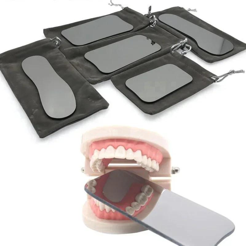 1Pc Dental Rhodium Occlusal 2-Side Reflector Intraoral Photographic Glass Mirror