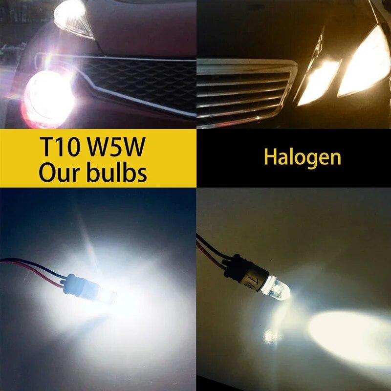 10PCS T10 W5W LED Bulbs 4014 26SMD Canbus 168 194 Signal Lamp White For Car Interior Parking Position Light Map Dome Light Bulbs 7