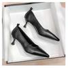 Fashion Ladies Pumps Moccasins Pointed Toe Office Black Sexy Women's Shoes with Medium Heels Summer 2024 E Vacation Wholesale Trend Shoe
