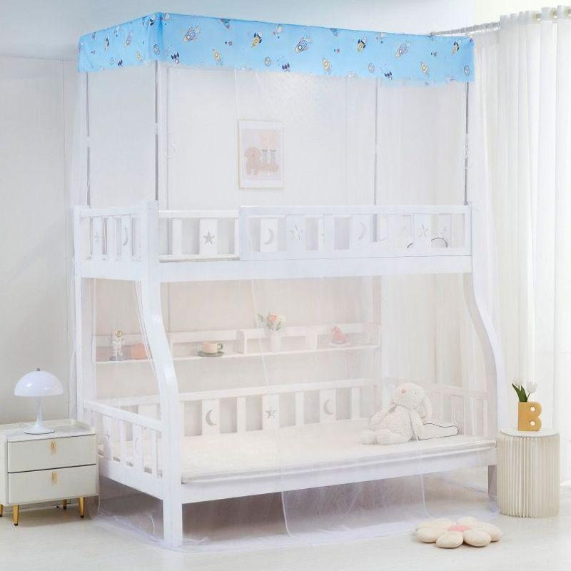 Child & Mother Integrated Bunk Bed with Double Layer Encrypted Mosquito Net and Thickened Support
