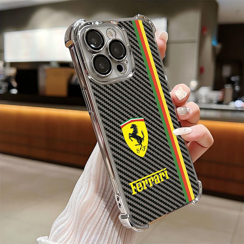 Beliebtes Auto-Logo F-Ferraris Verchromte Handyhülle Für iPhone 17 16e 15 14 13 12 11 Pro Max X XR XSMax 7 8 Mini Air Plus Sturzfest