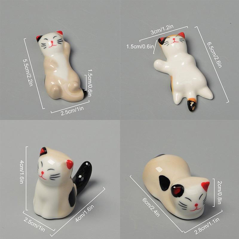 1Pc Chopstick Rest Home Decoration Chopsticks Pillow Hotel Spoon Creative Ceramic Forks Holder Cat Shape