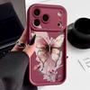 Pink Butterfly Watercolor Pattern Case For iPhone 17 Pro Max Funda Shockproof Bumper Cover For iPhone 16 Pro Max 15 14 13 12 11 Air 16E