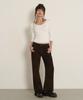 Pantalon Coupe Courte Mini Poches en Velours côtelé PEPLEE (marron)