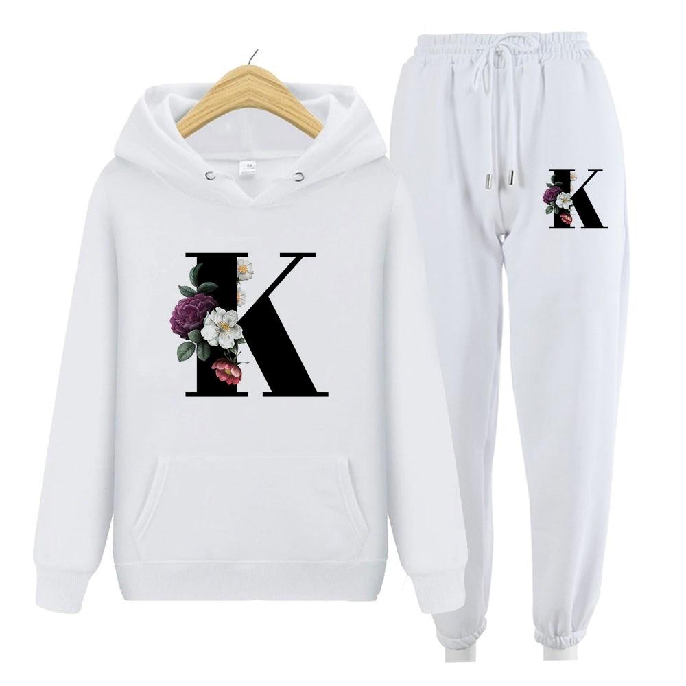 Women Sweatshirt Long Sleeve Hoodies Harajuku Hoodie Vintage Letters Print Sweatshirts Two Piece Sets Hoodies