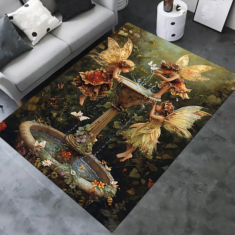 Fairy Garden Chair Mat Office Carpet, Oversized Rug for Home Decor, Sofa Mat, Desk Pad Gift, Suitable for Bedroom, Living Room, Various Rooms