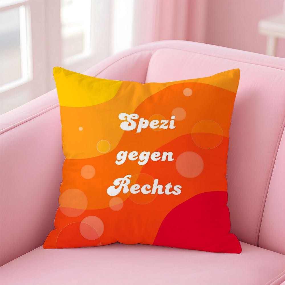 Classic PPaulaner Spezi Logo Cushion Cover Pillowcase Short Plush Invisible Zipper Room Sofa Cushion Cover