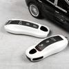 Car Key Case Pearl White for Porsche Panamera Macan Taycan 911 718 Boxster Cayman Cayenne Remote Control Fob Protect Shell