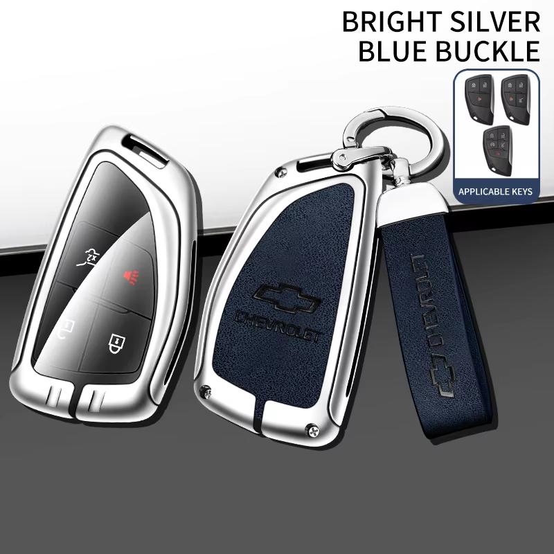 Zinc Alloy Leather Car Key Case for Chevrolet Tahoe Suburban for GMC Yukon for Buick ENVISION S Plus Avenir 2020 2021 2022 2023